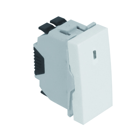 Two-pole Switch with Pilot Lamp - 1 Module